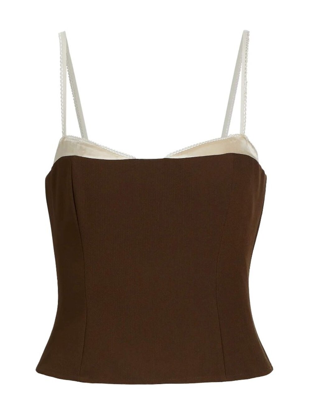 Reformation Melanie Top Cafe Dark Brown Corset Cami 8